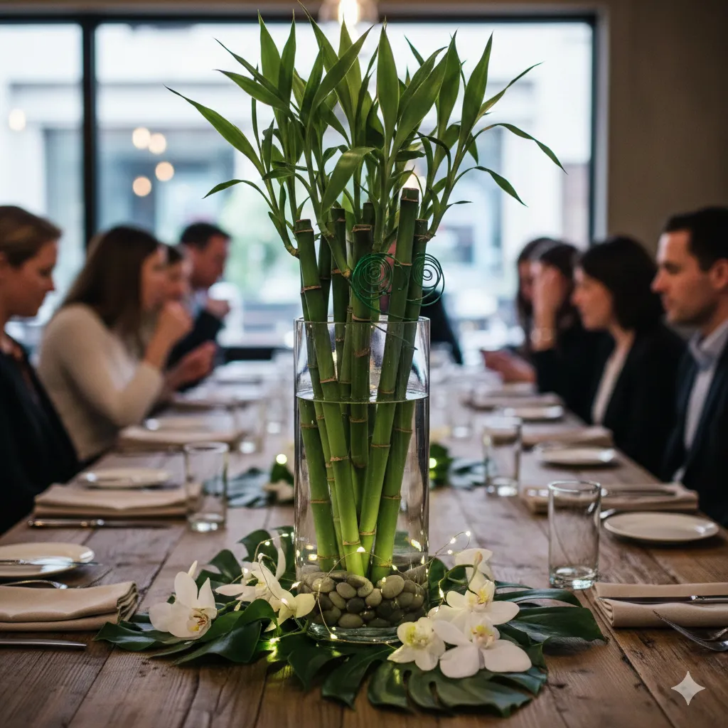 Bamboo centerpiece arrangement for tables