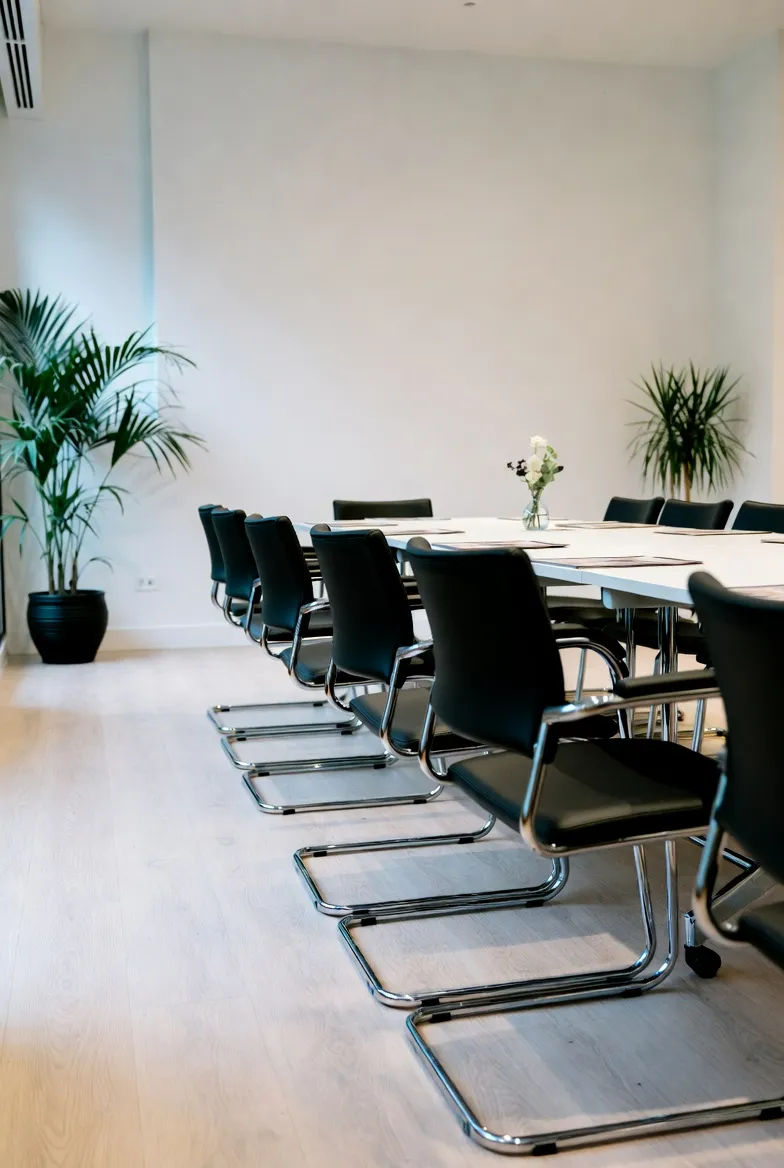 Corporate event space with minimalist decor